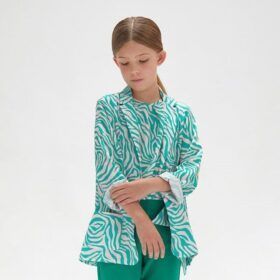 Chaqueta blazer de niña estampada