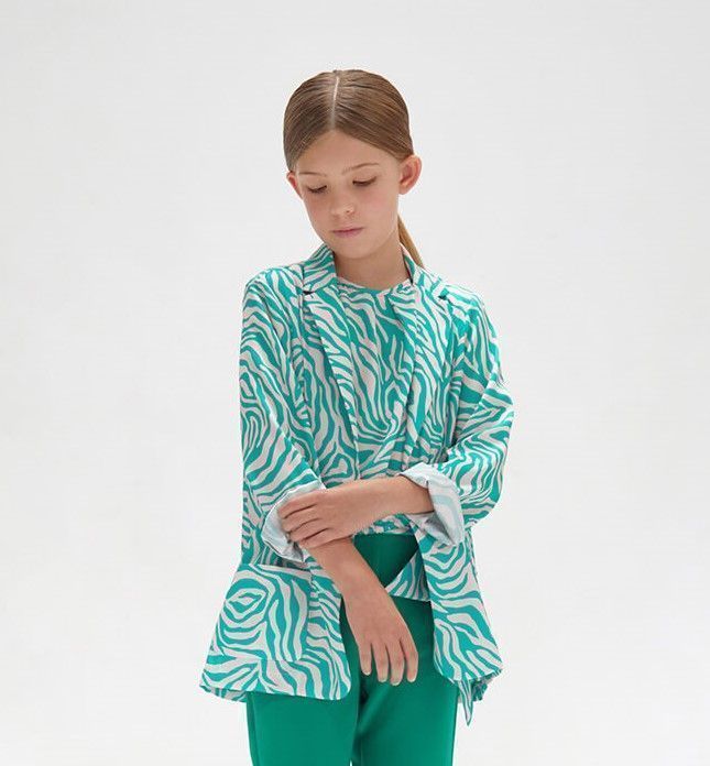 Chaqueta blazer de niña estampada