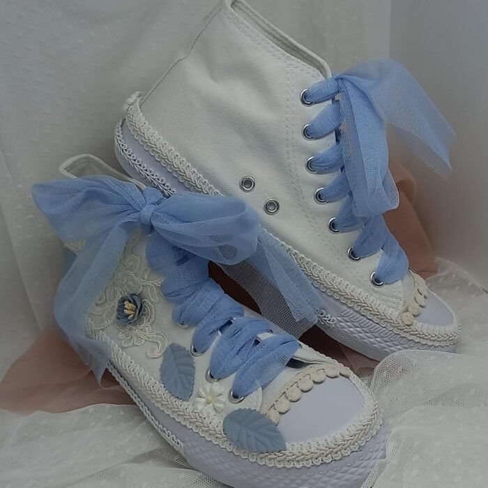 Converse azul de comunion niña