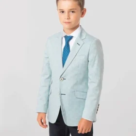 Chaqueta niño Spagnolo en verde con bolsillos de solapa