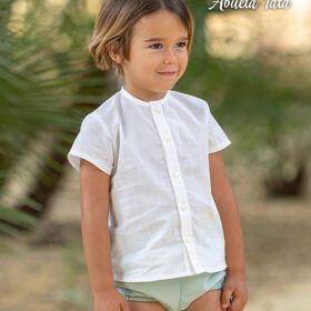 Conjunto bebe niño de Marta y Paula en braguita y camisa.