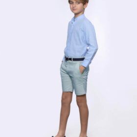 Bermuda niño Spagnolo cuadro verde estampado