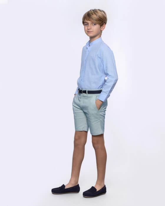 Bermuda niño Spagnolo cuadro verde estampado