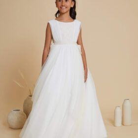 Vestido comunion de Amaya sin mangas