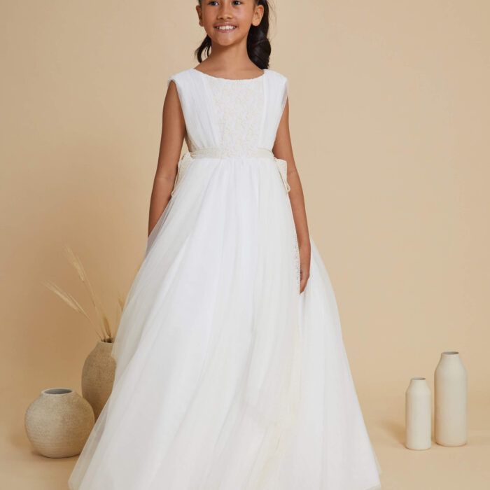 Vestido comunion de Amaya sin mangas