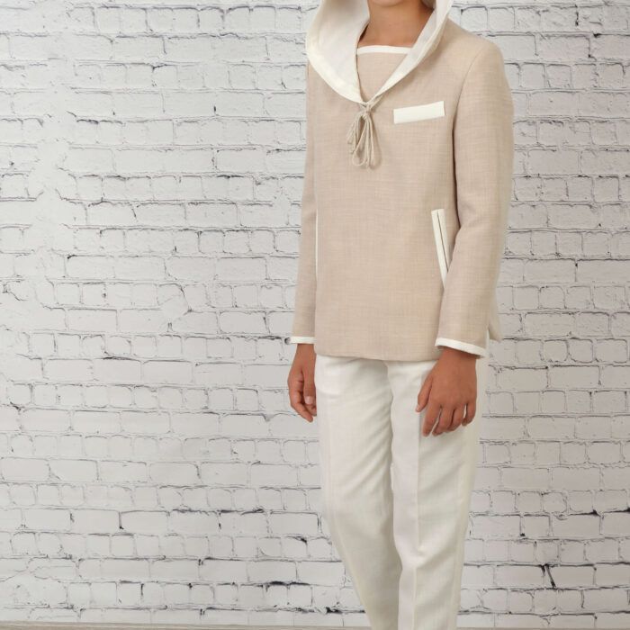 Traje de comunion de marinero con capucha