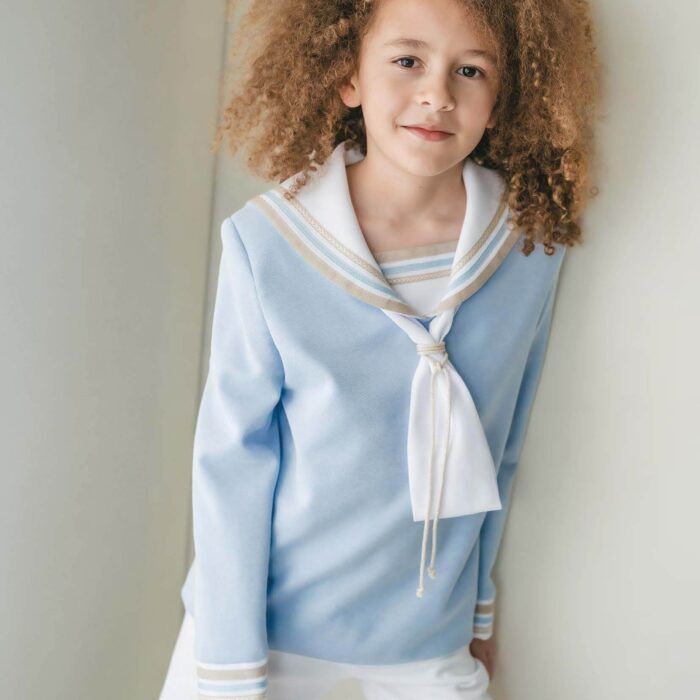 Traje de marinero en celeste