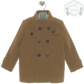 Abrigo para niño en paño de la nueva colección de invierno de Marta y Paula