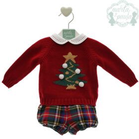 Conjunto de bebé niño Marta y Paula con diseño navideño