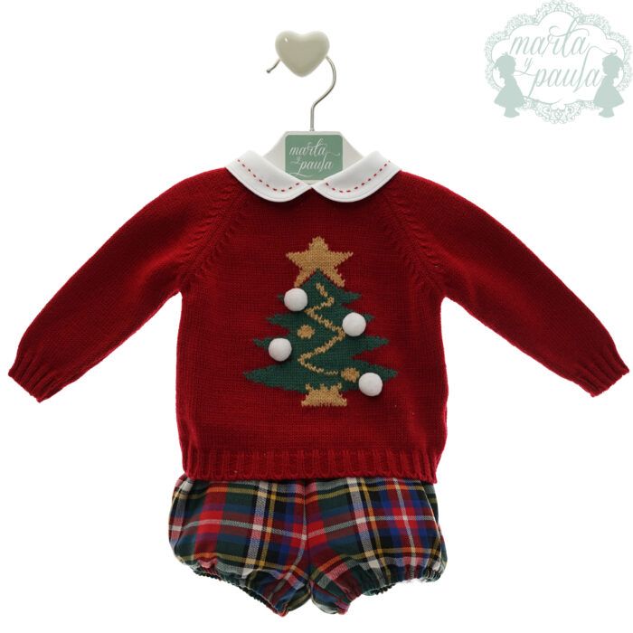 Conjunto de bebé niño Marta y Paula con diseño navideño