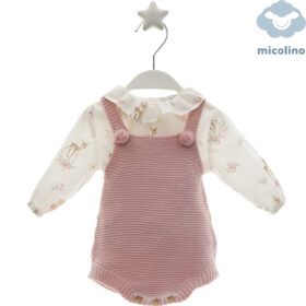Conjunto niña Micolino ranita de tirantes y camisa estampada