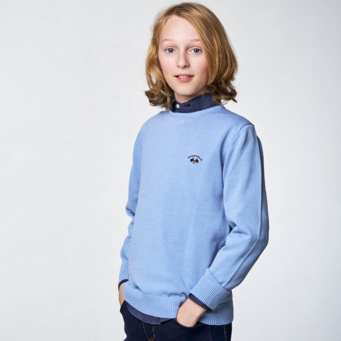 Jersey niño Spagnolo de punto azul