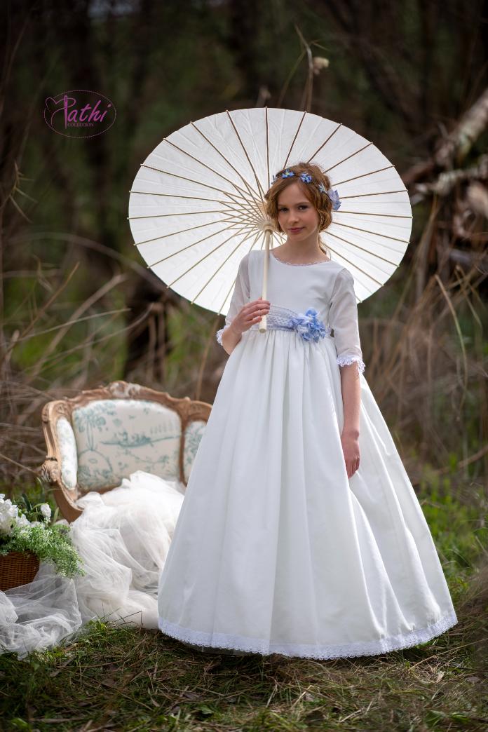 vestido de comunión blanco Pathi Colección