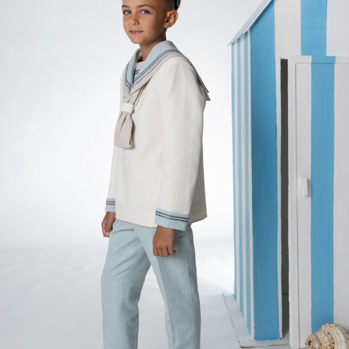 traje de marinero beige colección mar en calma