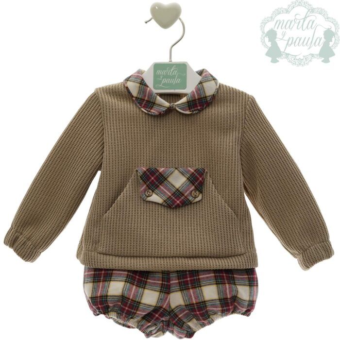 conjunto niño jersey y braguita Marta y Paula