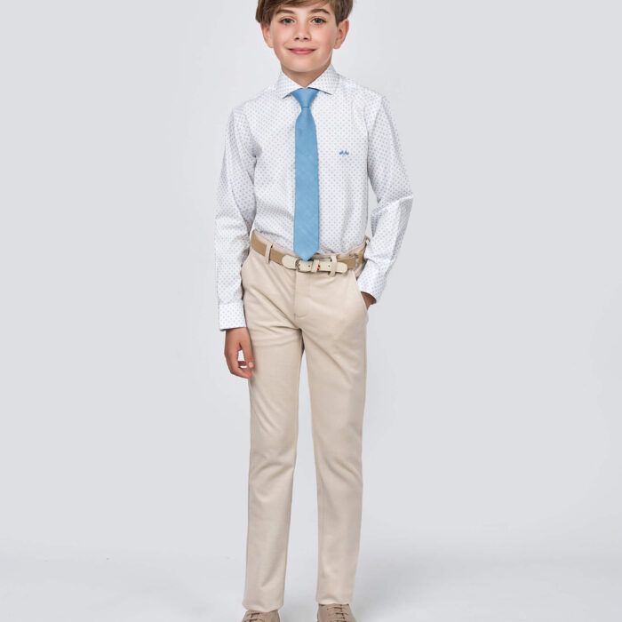 pantalón Spagnolo beige de punto niño
