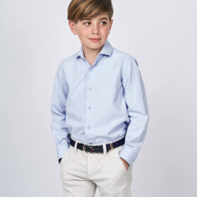 camisa niño Spagnolo celeste cuello cutaway