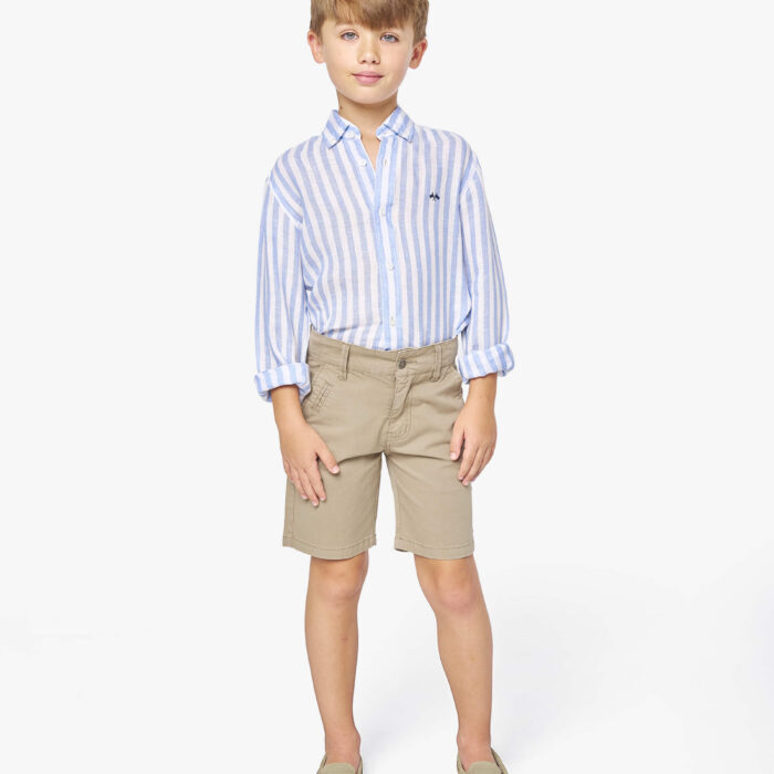 bermuda niño camel gabardina elegante verano