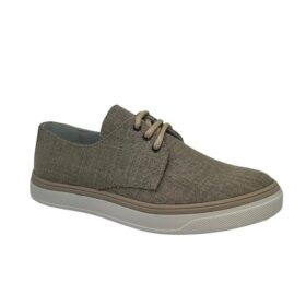 zapatilla sneaker blucher niño comunión lino taupe Guxs Shoes