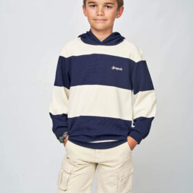 sudadera juvenil Spagnolo capucha rayas horizontales