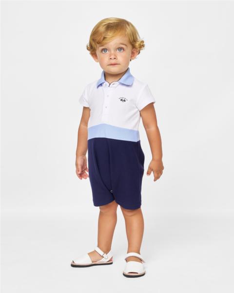 Pelele Spagnolo para bebé con logo de banderas.
