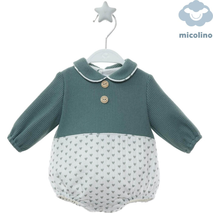 Ranita verde Micolino bebé de punto y tejido