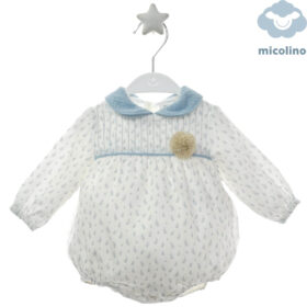 Ranita floral Micolino bebé con cuello de volante