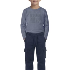 Pantalón cargo Spagnolo niño de punto felpa
