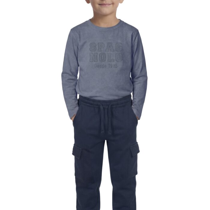 Pantalón cargo Spagnolo niño de punto felpa