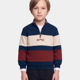 Sudadera Spagnolo niño tricolor con cremallera