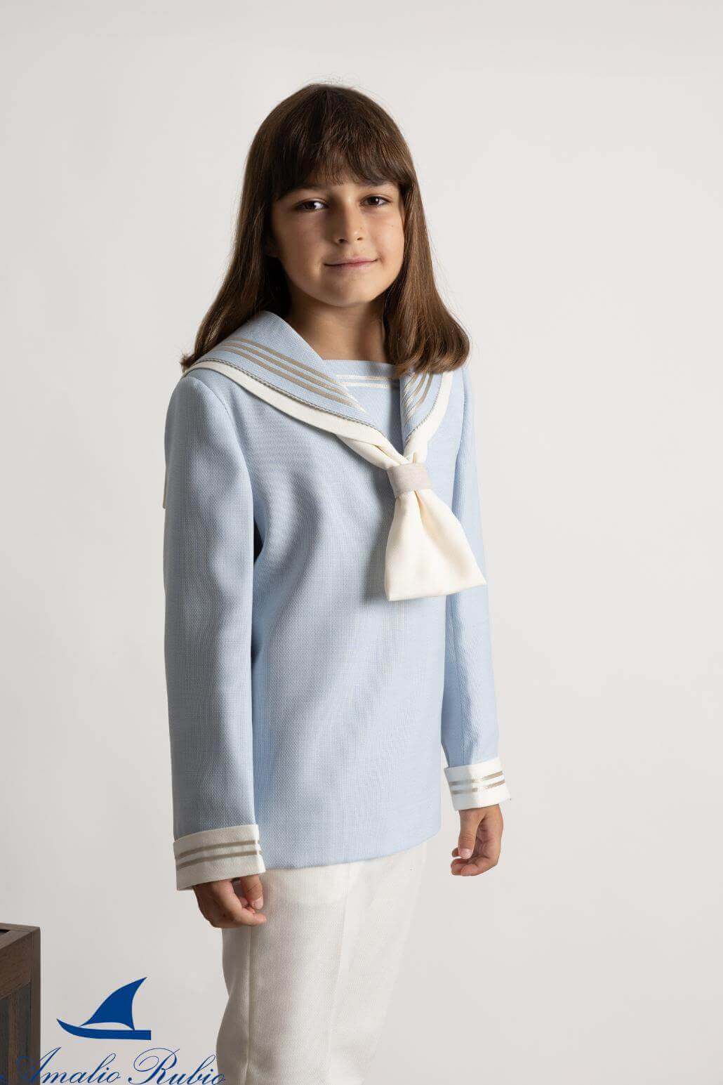Traje marinero Amalio Rubio celeste y tostado